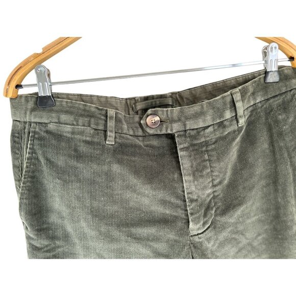The Proper Clothing Corduroy Stretch Dress Pant Cotton Olive Green Size 36/29 - Picture 7 of 11